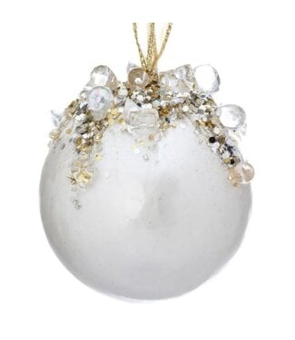 4" Heavy Jeweled Ball Ornament