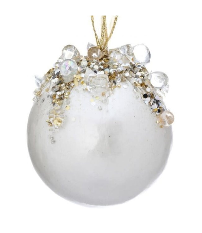 4" Heavy Jeweled Ball Ornament