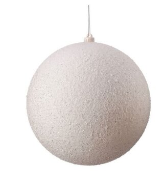 8" Vacuum Plate Snowball Ball Ornament