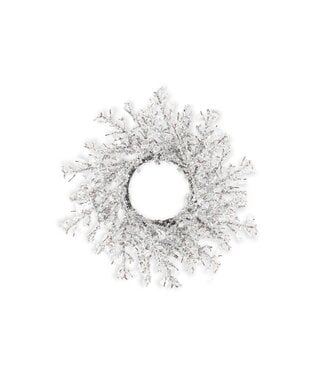 12.25 Inch Iced Crystal Candle Ring