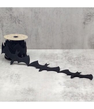 4” X 5yds Bat Garland, Black