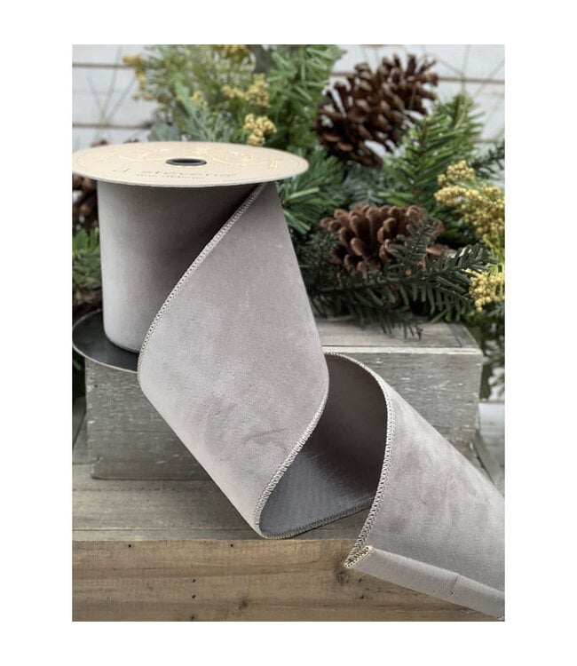 2.5” x 10yds Velvet Taffeta Back Ribbon