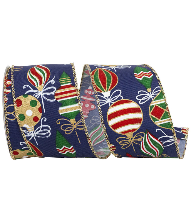 Holiday Ornaments Christmas Color Wired Edge Ribbon