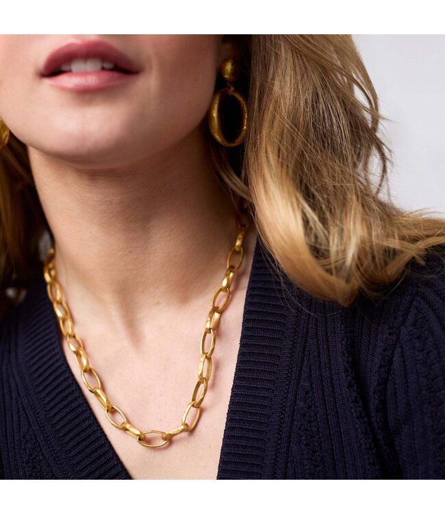 JULIE VOS Solara Link Necklace Gold