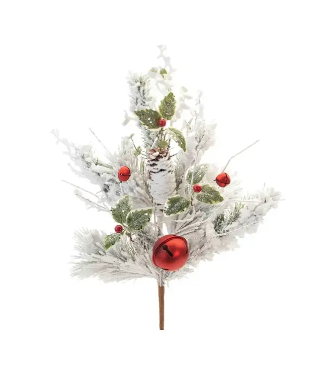 28.5"H Flocked Pine Spray