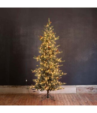 7.5′ Park Hill Slim Blue Spruce LED Lights