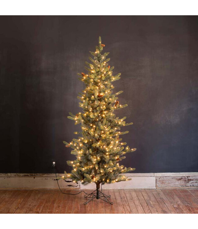 7.5′ Park Hill Slim Blue Spruce LED Lights