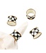 MACKENZIE CHILDS Courtly Check Napkin Rings - Sold as Set