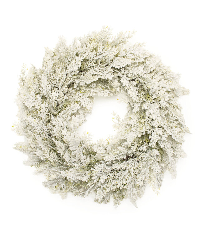 Flocked Pine Wreath