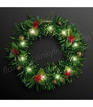 Christmas Crown LED Tinsel Wreath Headband