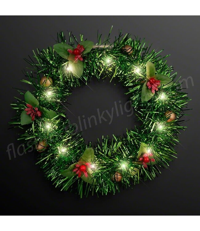 Christmas Crown LED Tinsel Wreath Headband