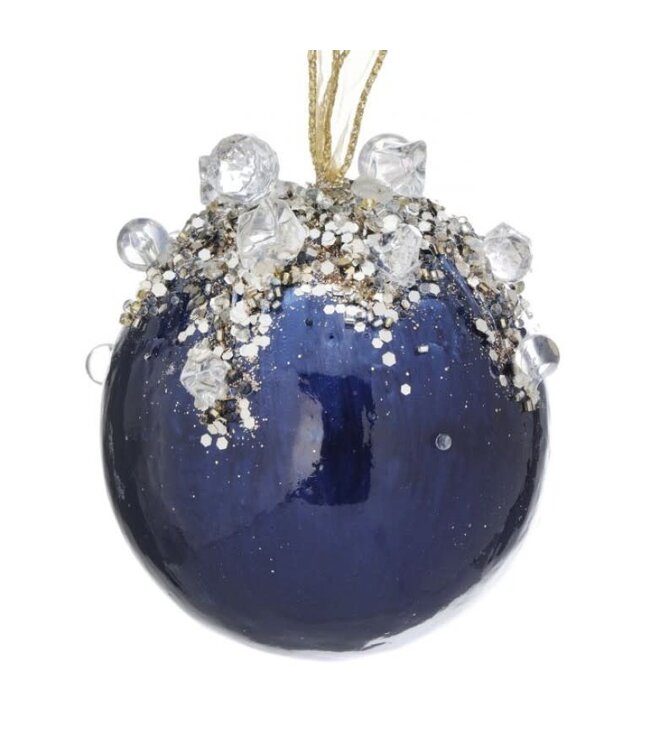 4" Heavy Jeweled Ball Ornament