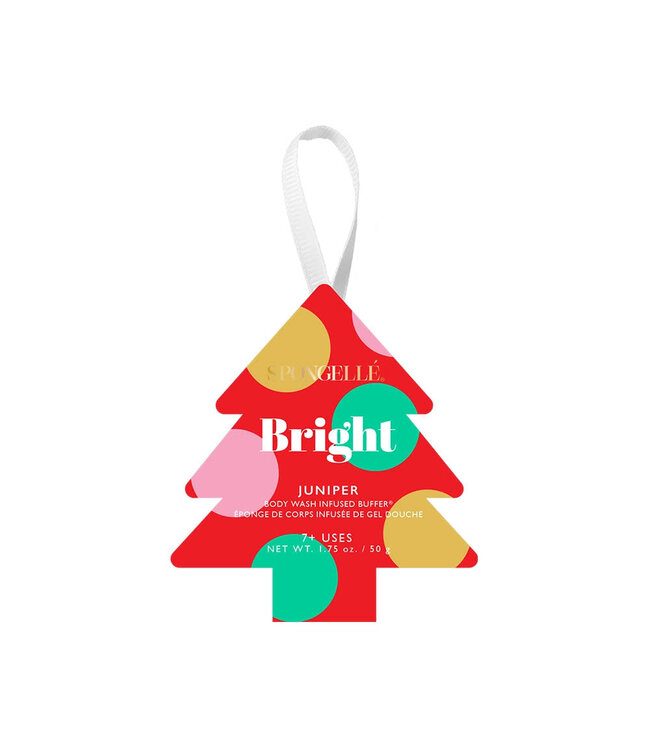 SPONGELLE Holiday Tree Ornament Body Wash Infused Buffer