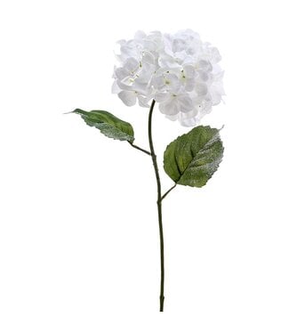 27" Snowed Hydrangea Spray White