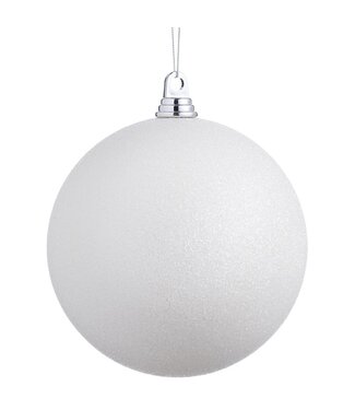 8" Glittered Plastic Ball Ornament