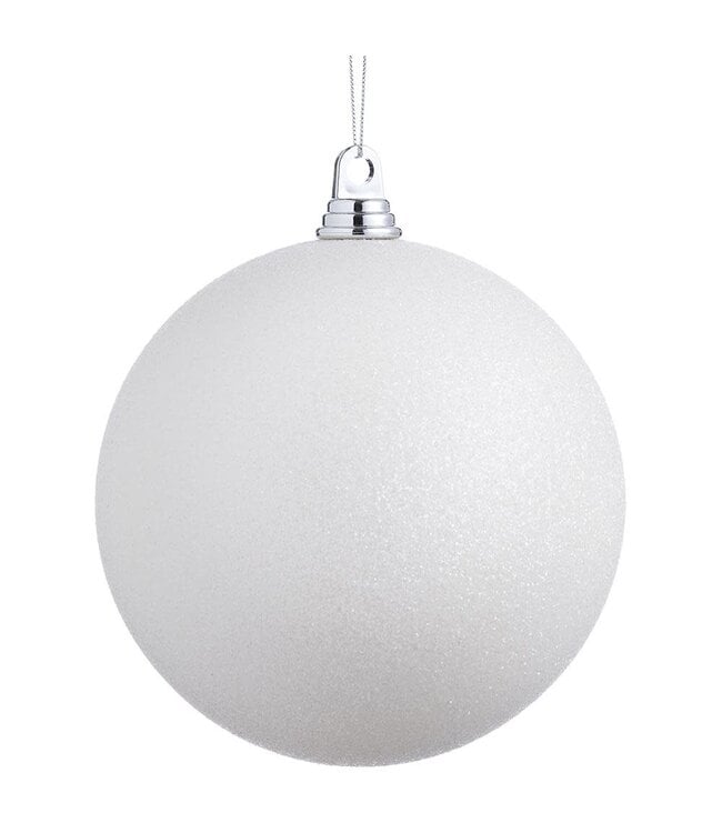 8" Glittered Plastic Ball Ornament