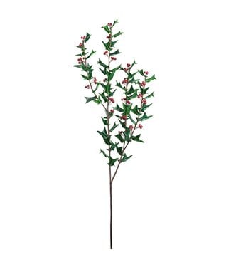 54" Holly Spray With Berry Green Red