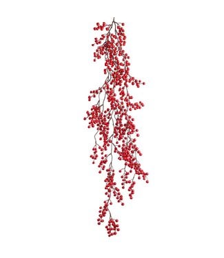 48" Berry Hanging Vine Red