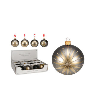 Xmas Ball 80MM Glitter Star