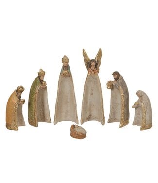 6" Nativity Set Gold  Mixed