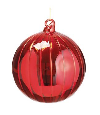 4.75" Glass Ball Ornament Red