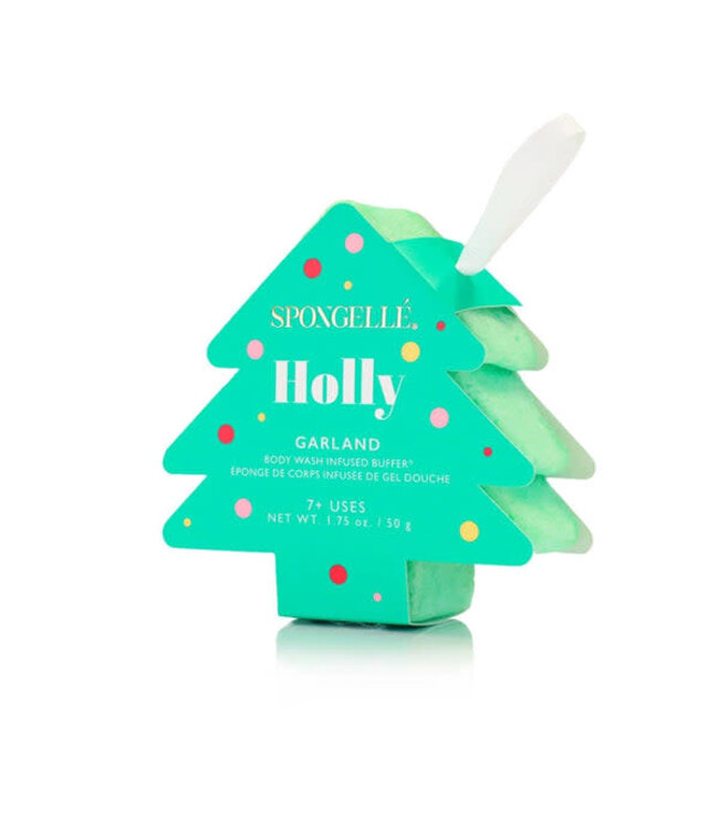SPONGELLE Holiday Tree Ornament Body Wash Infused Buffer