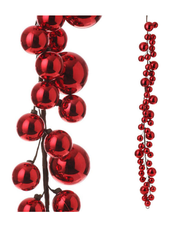 4' Red Ball Garland