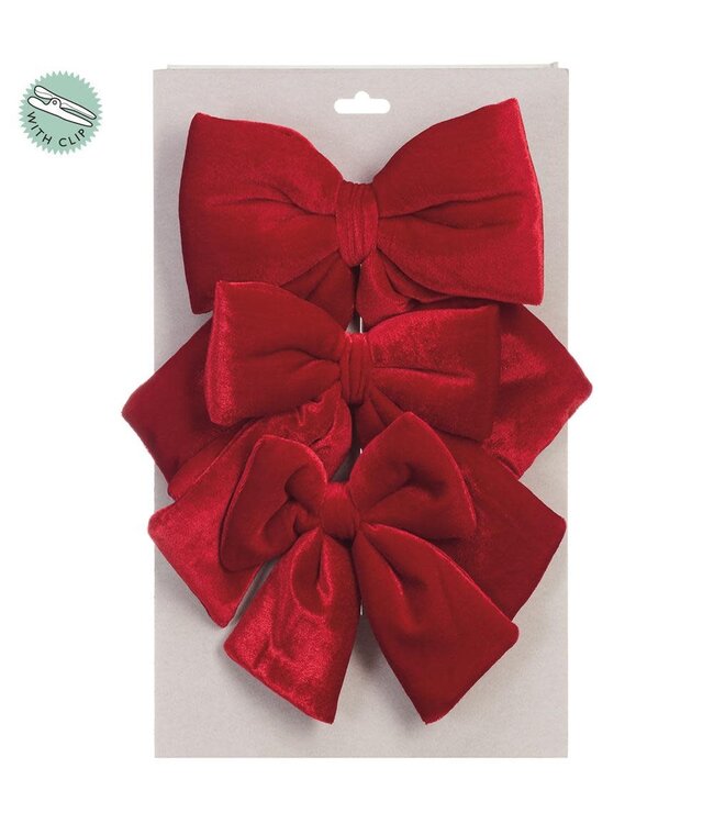 Velvet Bow with Clip Set