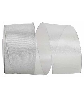 Mesh Classic Wired Edge Ribbon - Silver