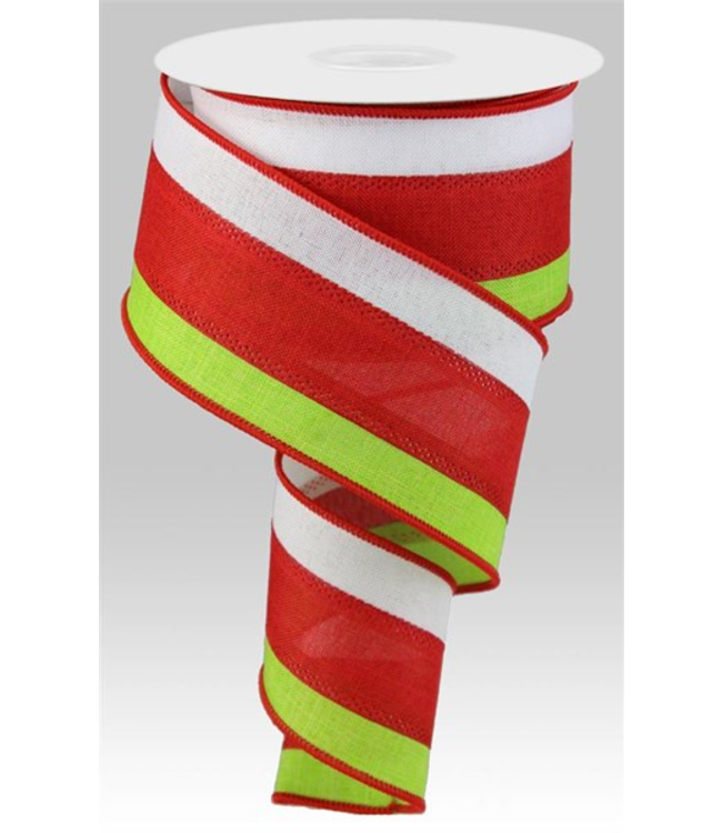 2.5"X10yd 3 Color 3 In 1 Royal Burlap Ribbon