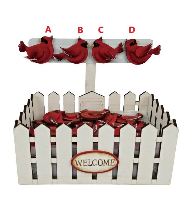 Plywood/Epoxy Cardinal Magnet