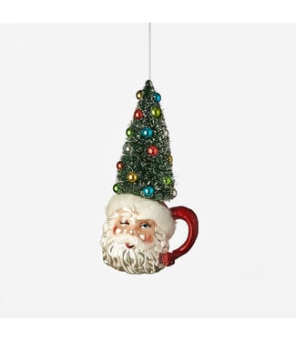 Santa Cup w/ Sisal Tree Ornament