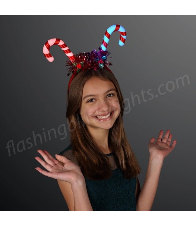 Blinky Candy Cane Headband