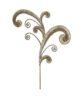 29" Metal Acanthus Scroll Glitter Spray