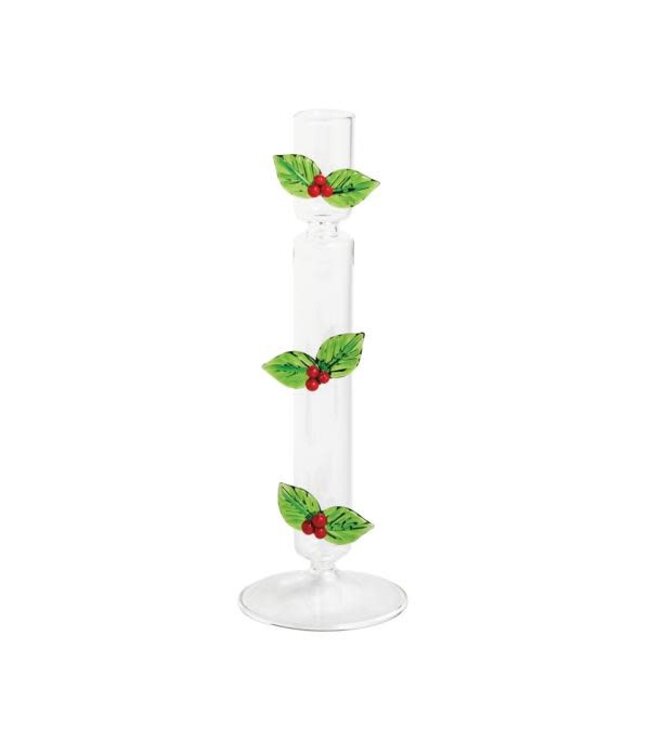 Christmas Glass Icon Candlesticks