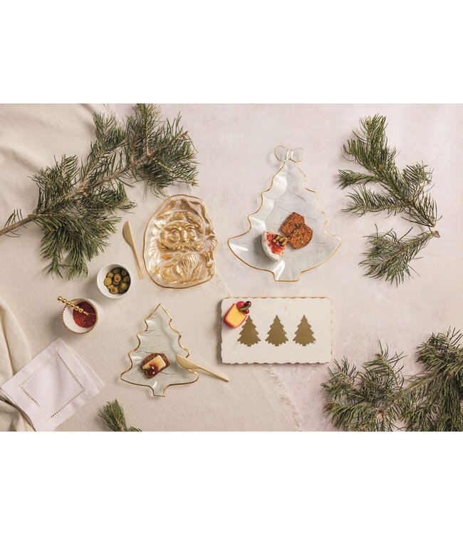 Gold Christmas Cheese Plate Sets