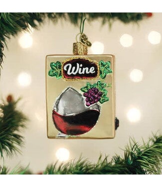 OLD WORLD CHRISTMAS Boxed Wine Ornament