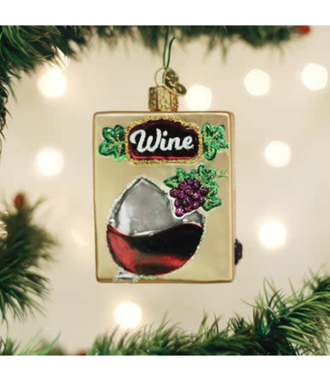 OLD WORLD CHRISTMAS Boxed Wine Ornament