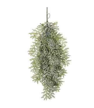 36" Iced Cedar Teardrop Green Clear