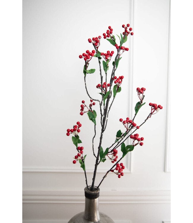 46" WP Berry Branch with Leaves