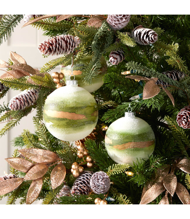 4”D  Ball Ornament Glass