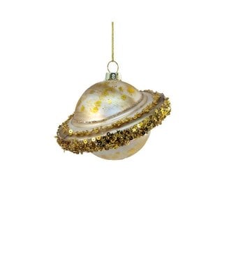 Glass Saturn Ornament