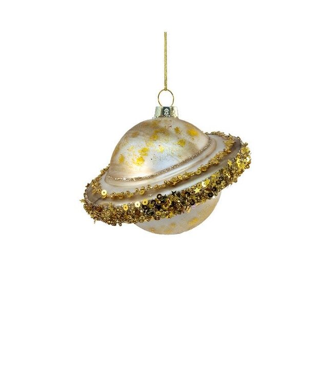 Glass Saturn Ornament