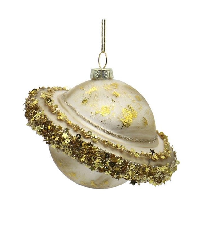 Glass Saturn Ornament