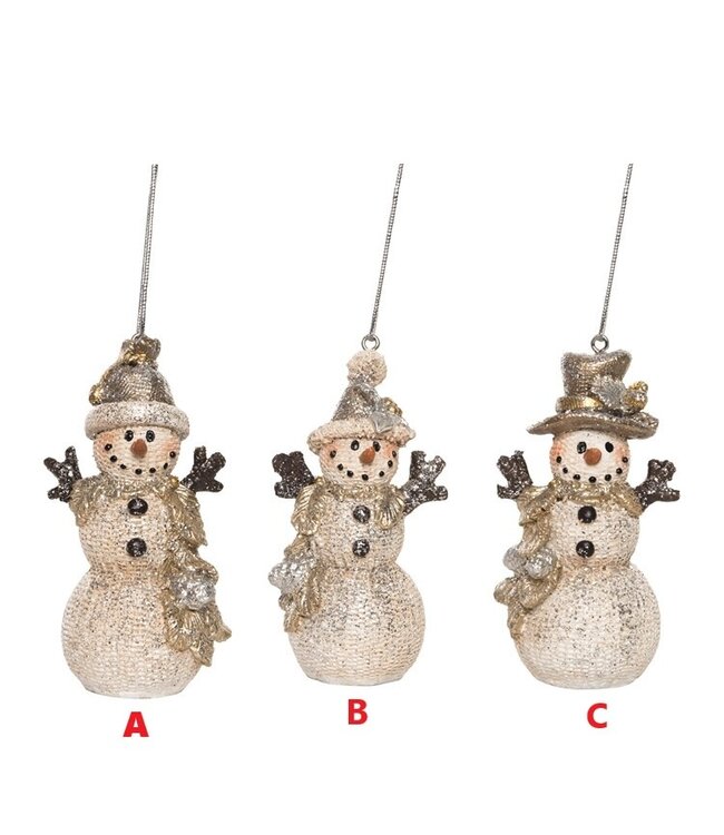 Res Metallic Snowman Ornament