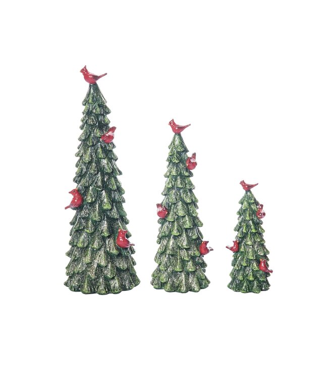 Res Glitter Cardinal Tree Decor