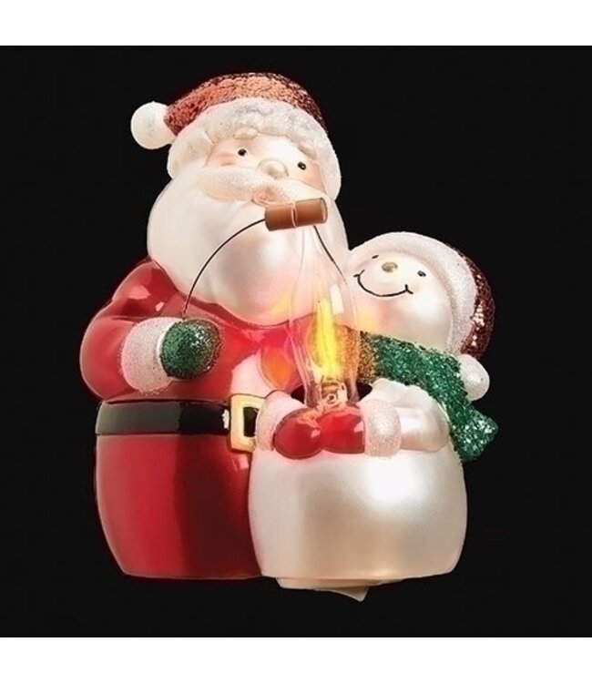 5.5” Santa & Snowman Flicker Flame Night Light