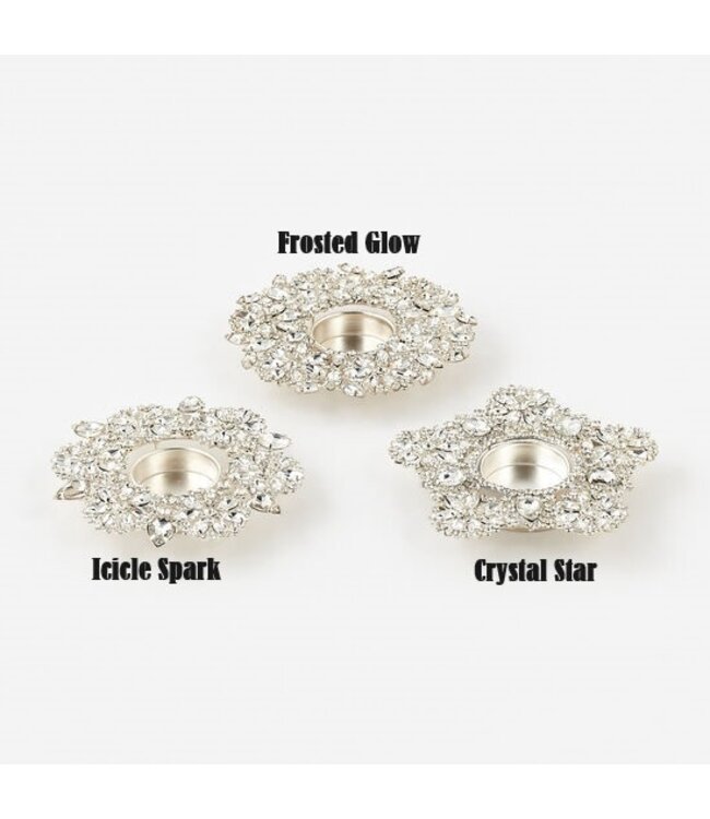 5" Jeweled Snowflake T-Light Holder