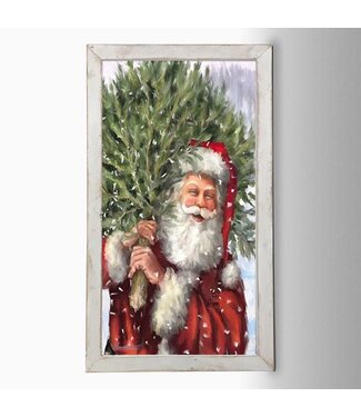 Classic Santa with Tree White