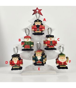 Plywood/Epoxy Nutcracker Ornament - Sold Individually